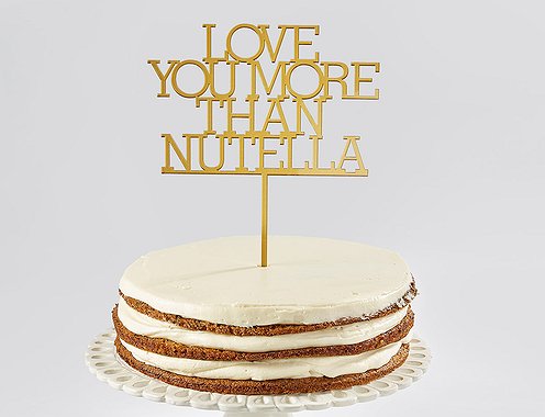 Топпер "Love you more than nutella"