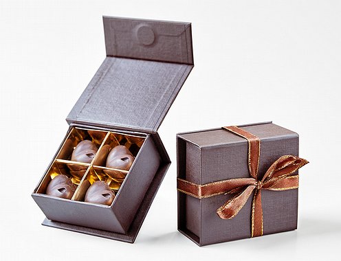Подарочный набор бельгийского шоколада "De-Luxe" Brown 4 шт.