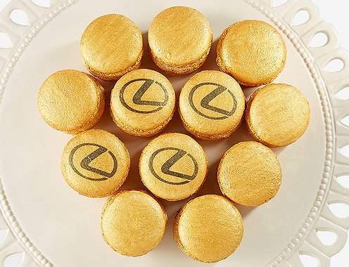 Макарунс - "Gold Bars" с логотипом компании