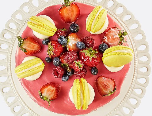 Торт "Macaroons & Berries" - Electric Pink Style - 1,7 kg