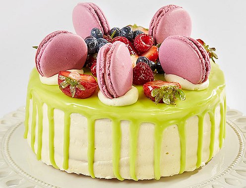 Торт "Macaroons & Berries" - Electric Green Style - 1,7 kg
